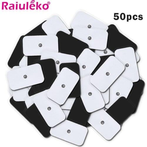 50pcs Electrode Pads for Massage Tens Acupuncture Digital Therapy Massager Pad for Slimming Electric Body Machine Massage Patch