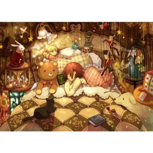 5D DIYCartoon Home Decoration Spray Paint Canvas Diamond Painting Fairy Tale Dream Home Wall Handmade Art Mosaic Painting XN1426