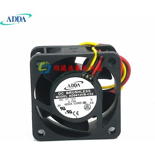 ADDA 4020 double ball 0.15A three needle tachometer fan AD0412HB-C52