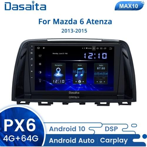 Dasaita 9" Car Android 10 GPS Radio Player for Mazda 6 Atenza 2013 2014 with 4G 64G Octa Core Auto Stereo Navi Radio Multimedia