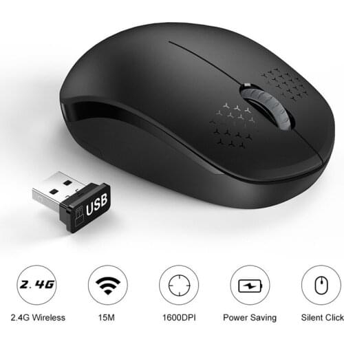 Noiseless Mouse Wireless 2.4G Silent Buttons Ergonomic Mute for Computer Laptop Desktop Notebook PC Mause