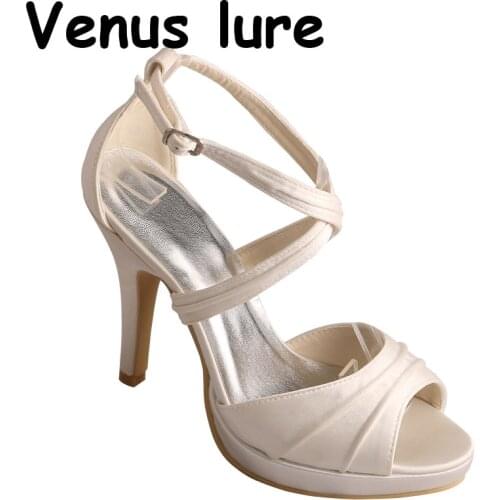 Nude Platform Sandals in Summer High Heel Ladies Party Shoes Evening