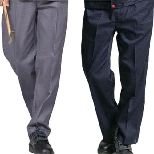 Mens Loose Wear Resistant Labor Trousers Pants Male Zipper Trousers New Fashion Male Casual Pants