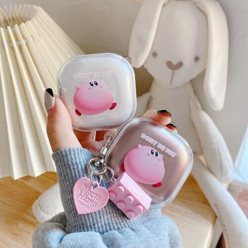 For Samsung Galaxy Buds Live/Buds Pro Case Korea Cartoon Keychain Soft Silicone Clear Earphone Case For Galaxy Buds Live Cover