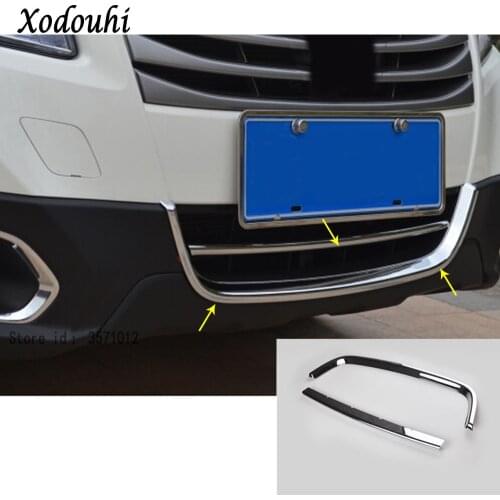 For Suzuki S-cross scross SX4 2014 2015 2016 2017 ody detector ABS chrome trim front bottom racing Grid Grill Grille panel 2pcs