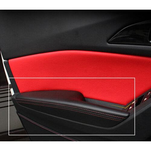 PU Leather Car Door Armrest Surface Cover Shell Trim For Mazda Axela M3 Car 2014