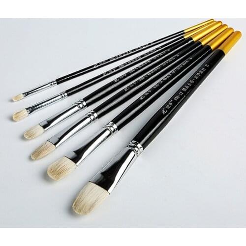 6pcs Art brush Round Pointed Painting Brush Wool Hair Water Color Acrylics Brush Pen pincel para pintura Art Supplies