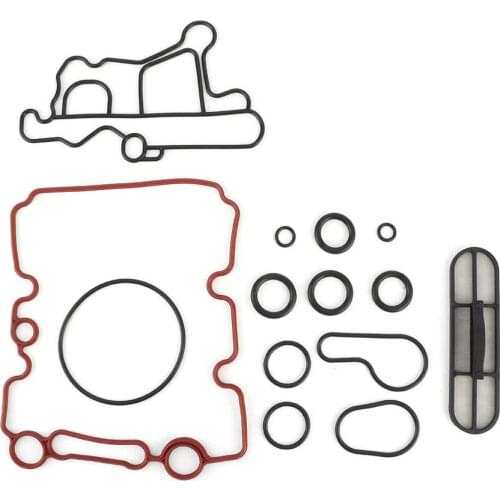 Car Auto Engine Oil Cooler Cover Gasket Set 3C3Z-6619-CA Fit for Ford 2003-2010 6.0L Diesel