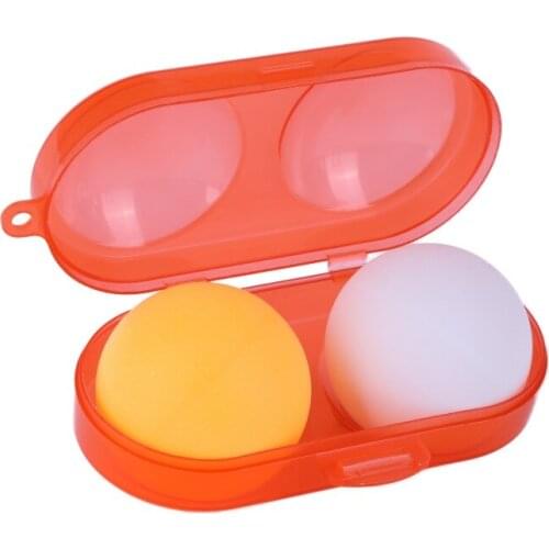 Table Tennis Ball Container Box Hard Plastic Case Ping Pong Ball Storage Box Small Parts Storage For 2 Ping Pong Balls