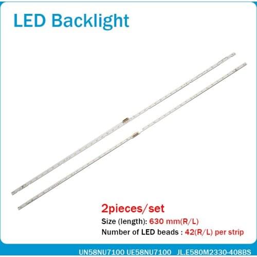 New 4 PCS LED backlight strip for Samsung UN58NU7100 UE58NU7100 un58nu710D UN58NU6080 LM41-00632A BN96-46866A JL.E580M2330-408BS