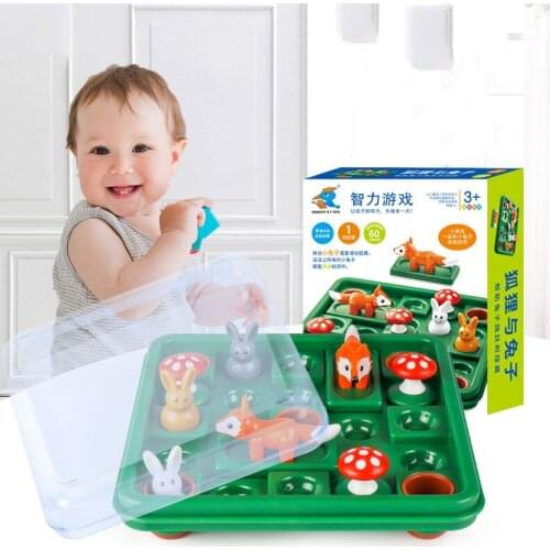 New Children Number Puzzle Board Thinking Training Toy Bunny Bounce Game Chess Parent-child Interactive Educational Toys For Kid