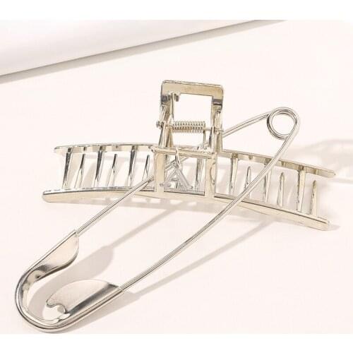 New Fashion Silver Shark Hair Clip Wild Metal Simple Temperament Hairpin Set Headdress Female Girl Hair Accessories SY146