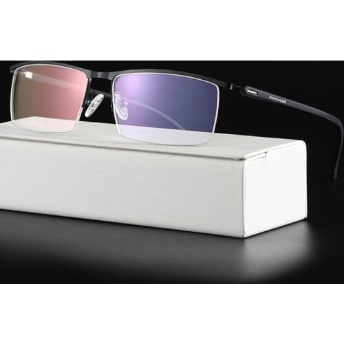 Eyebrow Wire Frame High-end Business Man Eyeglass Frame Metal Shrapnel Half-frame Eyeglass Frame Prescription Glasses