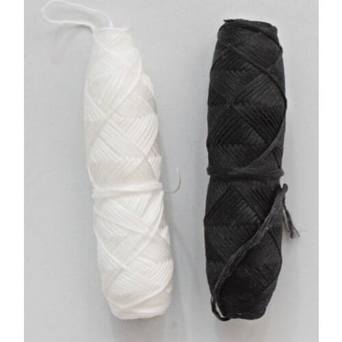 Organic Bamboo Fibre Dental Floss with Activated Charcoal Floss Zero Waste Glass Jar Natural Silk Spools Bamboo Dental Floss 30m