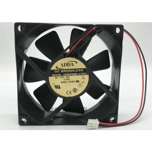 Original ADDA 8025 AD0824MB-A70GL DC24V 0.10A 8CM 80*80*25mm Inverter Cooling Fan
