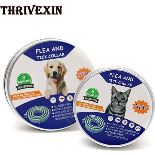 Dog & Cat Collar Tick Prevention Collar Anti Flea Ticks Mosquitoes Silicone Adjustable Pet Collar Cat Accessories Pet Supplies