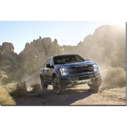 Ford Raptor Pickup Truck Poster Wall Art Pictures For Living Room Canvas Cloth Fabric Print Painting