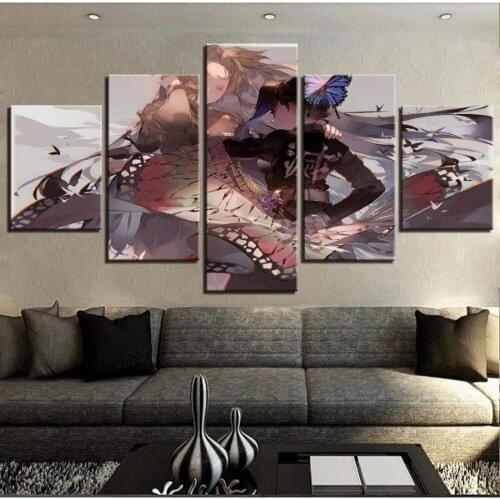 5 Piece Wall Art Canvas Vampire Killer Posters Figure Pictures And Prints Modern Home Living Room & Bedroom Decoration Paintings