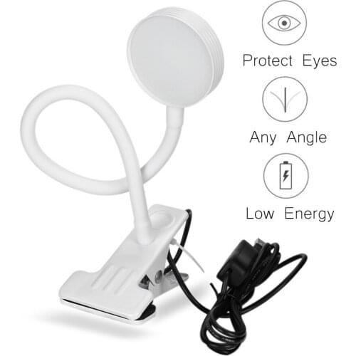 Portable Adjustable Round LED Nail Art Microblading Tattoo Desk Lamps With Clamp USB Makeup Accessories Tools Tattoo Equipment