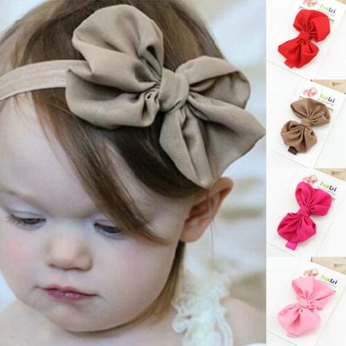 Baby Headband Ribbon Handmade DIY Toddler Infant Kids Hair Accessories Girl Newborn Bows bowknot bandage Turban tiara