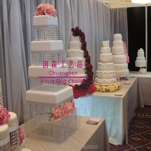 Clear Acrylic Crystal Cake Stand,Tall Acrylic Cake Strand For Wedding Home Party,Tall Cake Stand Table Center Piece