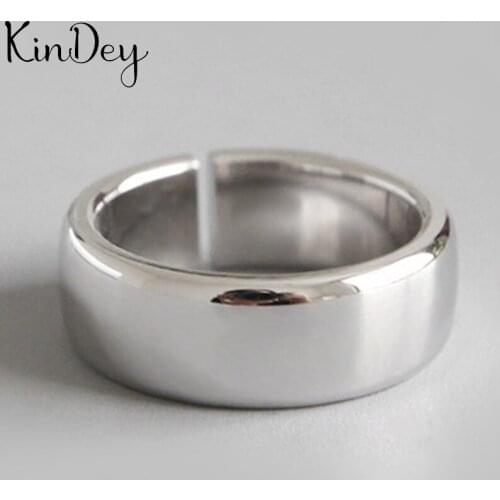 Luxury Brand Silver Color Smooth Rings for Women Antique Rings Wedding Jewelry Valentines Gifts