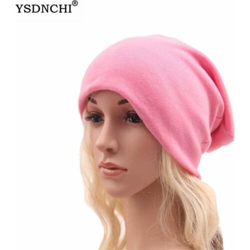 YSDNCHI Beanies Spring Gorros Winter Womens Beanie Women Hat Cotton Skullies Solid Casual Multifunctional Skullies 20 Colors