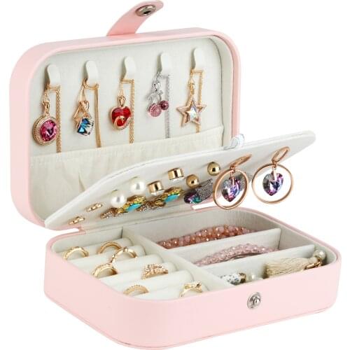 Jewelry Box Travel Comestic Jewelry Casket Organizer Makeup Lipstick Storage Box Beauty Container Necklace Birthday Gift