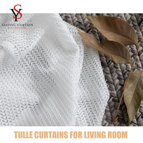 European Style White Tulle Window Curtains For Living Room Solid Voile Sheer Curtain For Bedroom The Kitchen Drapes Customized