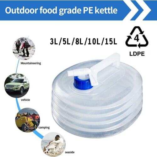 Foldable Water Kettle Outdoor Portable Water Bottle Camping Hiking Backpacking Foldable Bottle