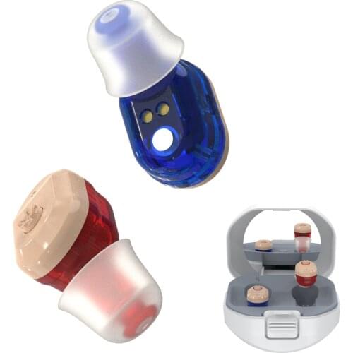 Hearing Aids Audifonos for Elderly Adjustable CIC Wireless Mini Invisible Hearing Aid Ear Sound Amplifier with Rechargeable Base