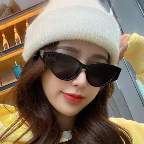 Cat Eye Women Men Sunglasses Pink Gray Orange Lens UV400 Eye Protection Girl Sexy Ladies Outdoor Eyewear