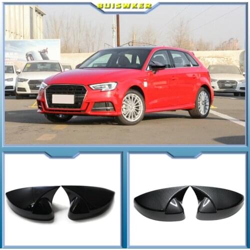 Car Styling Door Side Wing Rearview Mirror Cover Cap Decoration Trim Shell for Audi A3 S3 8V RS3 2013 2014 2015 2016 2017 2018