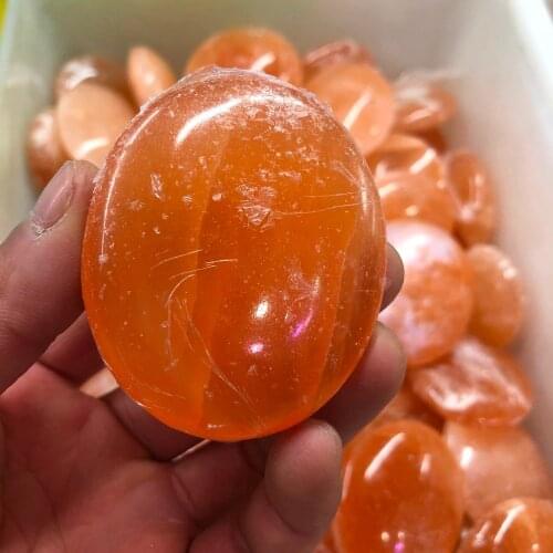 Dark red translucent plaster plays with mineral specimens to heal healing