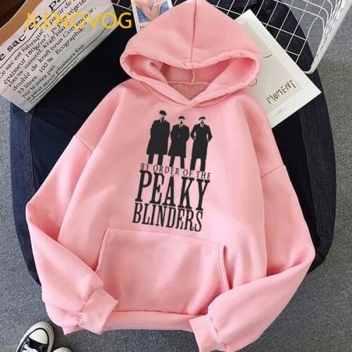 Peaky Blinders Graphic Print Hoodies Women Vogue Sweatshirt Femme Hip Hop Tracksuit Long-Sleeved Velvet Thickening Tracksuit