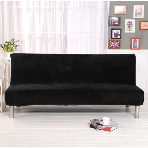 Winter Plush Sofa Bed Cover All-inclusive Slipcover For Sofa Without Armrest No Handrail Sofa Cover Three Seat Capa De Sofa