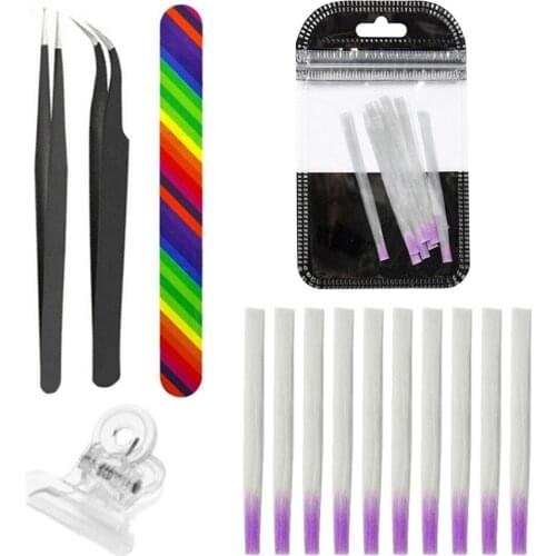 10pcs Silk Fiber Optic for Nail Extension Form Non-Woven Silk UV Gel Building Fiber Manicure Tools MPwell