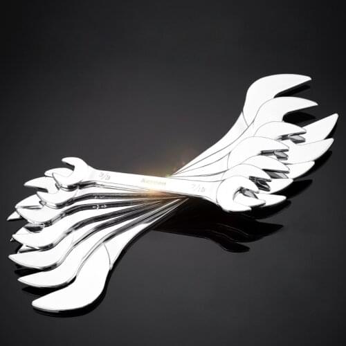 3/8 To 1-1/4 Inch Ultra-thin Open End Wrenches 3mm Imperial Double End Universal Spanner Carbon Steel Wrench Set for Drive Shaft