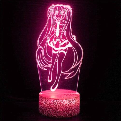 Anime Character Girl Heart Transformation 3D Night Light Toy PVC Gift Bedroom Meal Table Game Doll Girl Child Decoration LED Lig