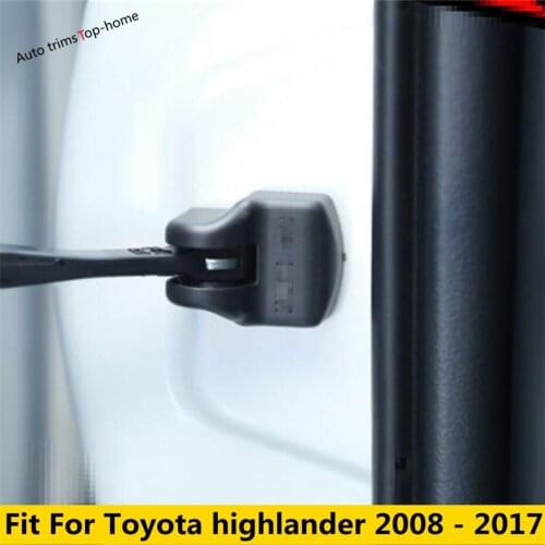 Yimaautotrims Door Stop Rust Waterproof Protector Protection Cover 4 Pcs For Toyota Highlander 2009 - 2017 Interior Mouldings