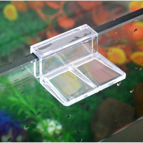 Acrylic Fish Tank Aquarium Glass Cover Clip DIY Fixed Cover Clamp for Support Filter Tank Pet Glass Vat Openings, 4 Sizes