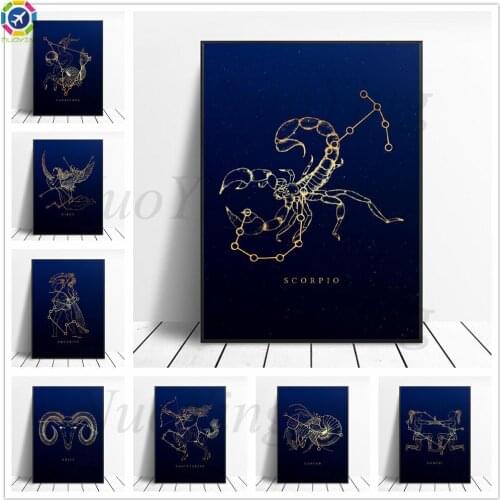Diamond Embroidery Cartoon Zodiac Cross Stitch Diamond Painting Constellation Mosaic Rhinestone Picture Home Decoration Gift