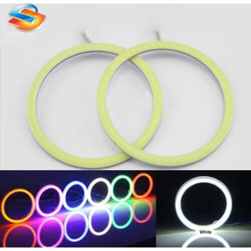 Free Shipping!!! 2 Pcs(1 pair) 100MM White Car Angel Eye COB Light Circle Ring Headlight Lamp 100mm 12V