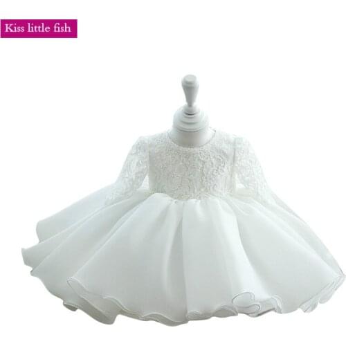 Free Shipping White Flower Girls Dresses for Party and Wedding White Evening Gown with Sleeves