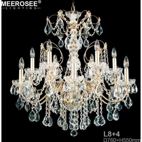 Large Foyer Modern Chandelier Light E14 E12 Candle Crystal Chandelier Fixture Living Room Lighting Lustre Crystal Hanging Lamp