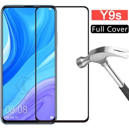 Case for huawei y9s cover tempered glass screen protector on y 9s 9 y9 s 6.59 protective film phone coque bag huaweiy9s safety