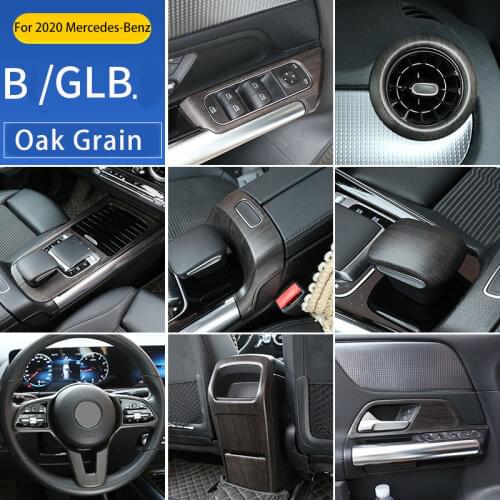 For 2020 Mercedes-Benz B-Class GLB Interior Oak Grain Modification GLB180 200 Central Control Door Decoration Stickers
