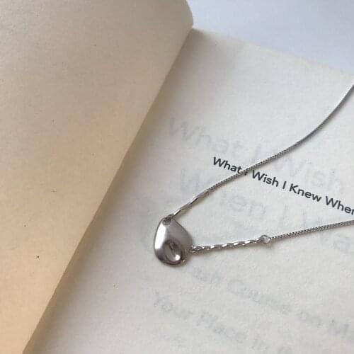 Individuality gift Authentic 925 Sterling silver Irregular Geometric meteorite Choker Necklace box chain Pendant Women TLX627