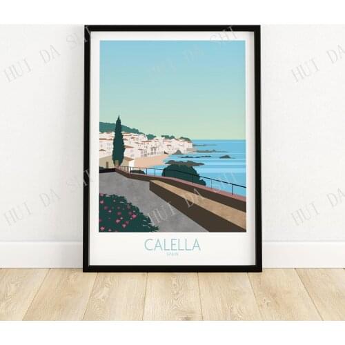 Costa Brava Calella Spain Poster | Wall Art | Travel Poster | Artwork | Art Print Gift Idea