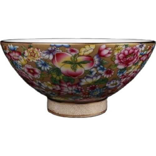 Chinese Old Porcelain Qianlong Gold Painted Colorful Bowl